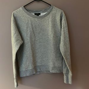 J. Crew Grey Sweatshirt Cropped - Silver Shimmer - Size Medium